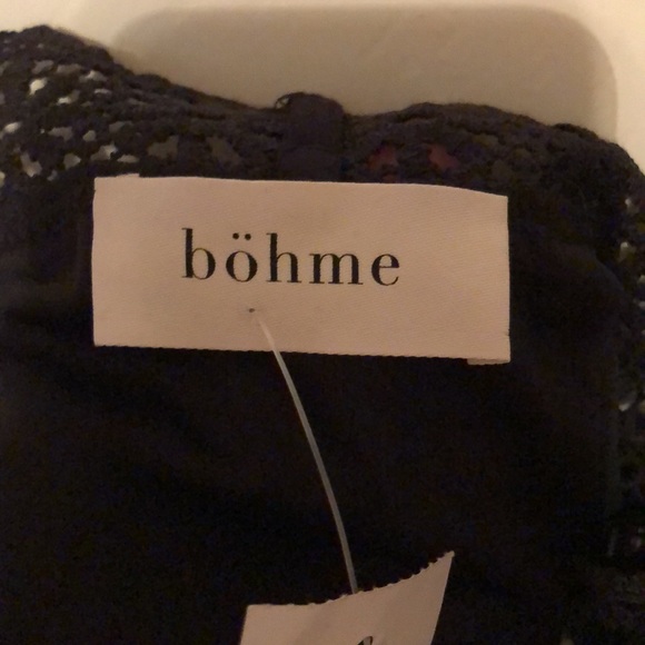 Bohme halter neck dress with lace trim black large NWT - Picture 11 of 11